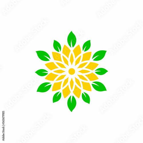 sunflower vector design logo photo