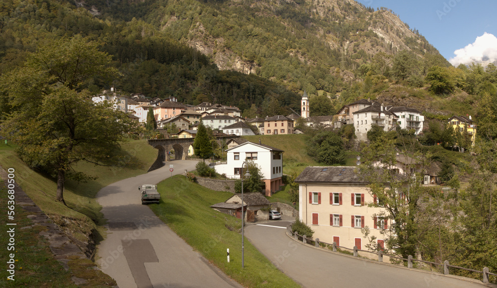 Village of Soazza in the Swiss Canton of Grisons