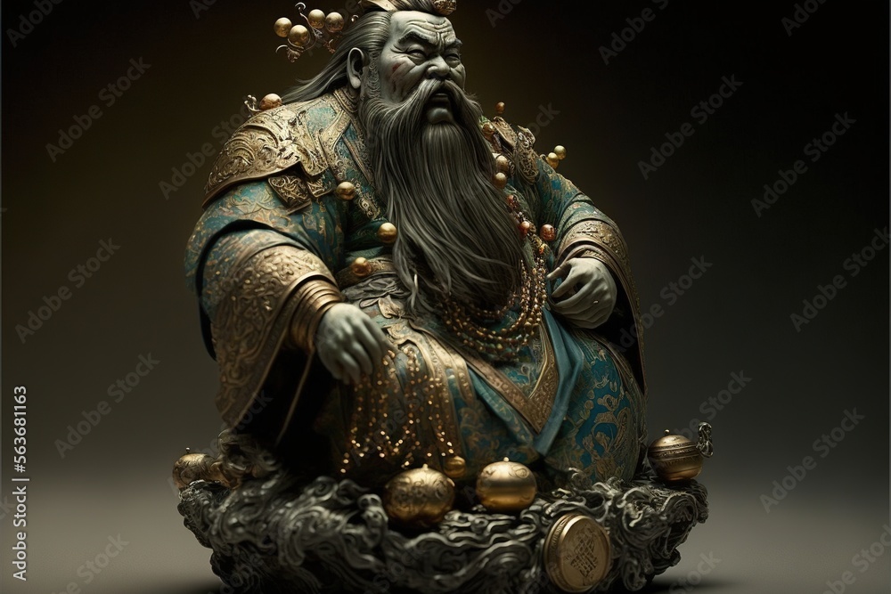Tsai Shen Yeh or Cai Shen - God_of_Wealth Chinease new year 2023 illustration generative ai