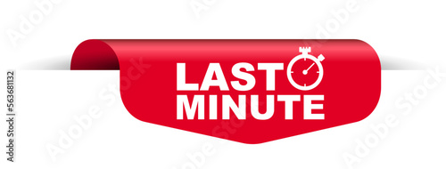 red vector illustration banner last minute