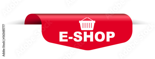 red vector illustration banner eshop