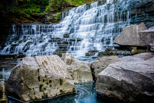 Albion Falls cascading waterfall over rocks n Hamilton Ontario Canada  photo