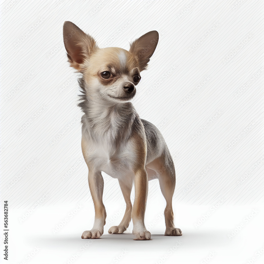Chihuahua full body image with white background ultra realistic



