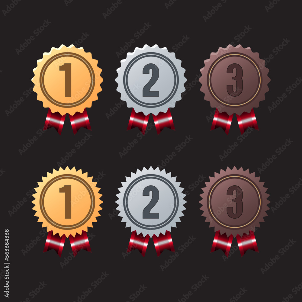 Award medal, medal of achievement from gold, silver, and bronze Award medal, medal of achievement from gold, silver, and bronze