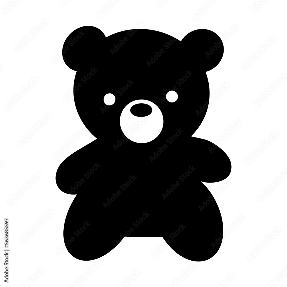 Fototapeta premium Fluffy bear for wrapping paper and fabrics and kids clothes print