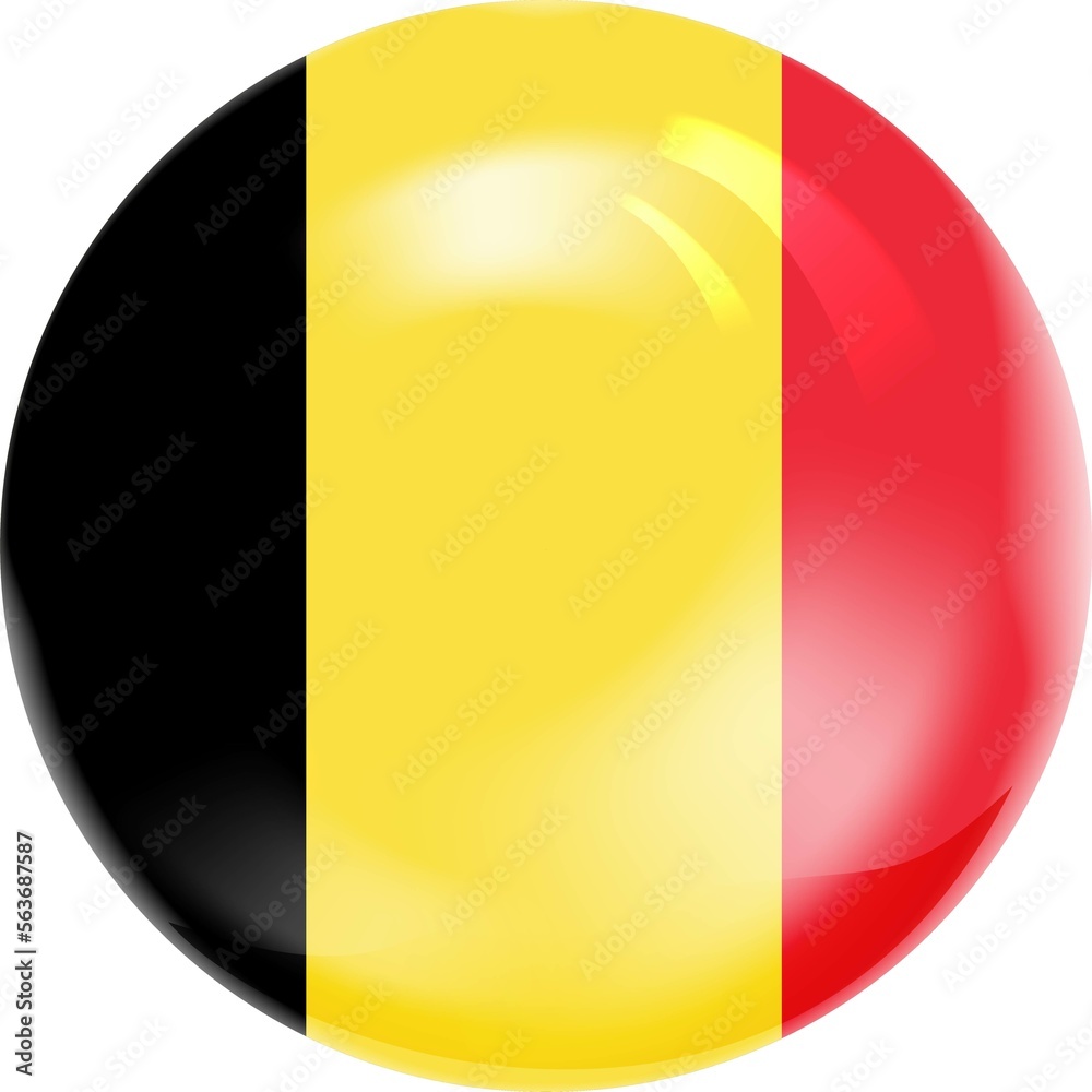 Fototapeta premium Belgium country flag button
