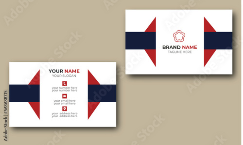 red color business card, simple business card, nice business card