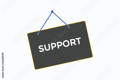 support button vectors.sign label speech bubble support 