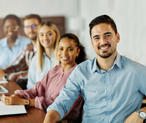 young business people meeting office portrait man businessman teamwork group success corporate colleague partnership together startup creative start up smart intelligent student education career 