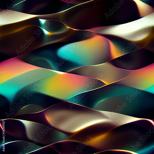 Iridescent Foil Seamless Background Tile - Generative Ai