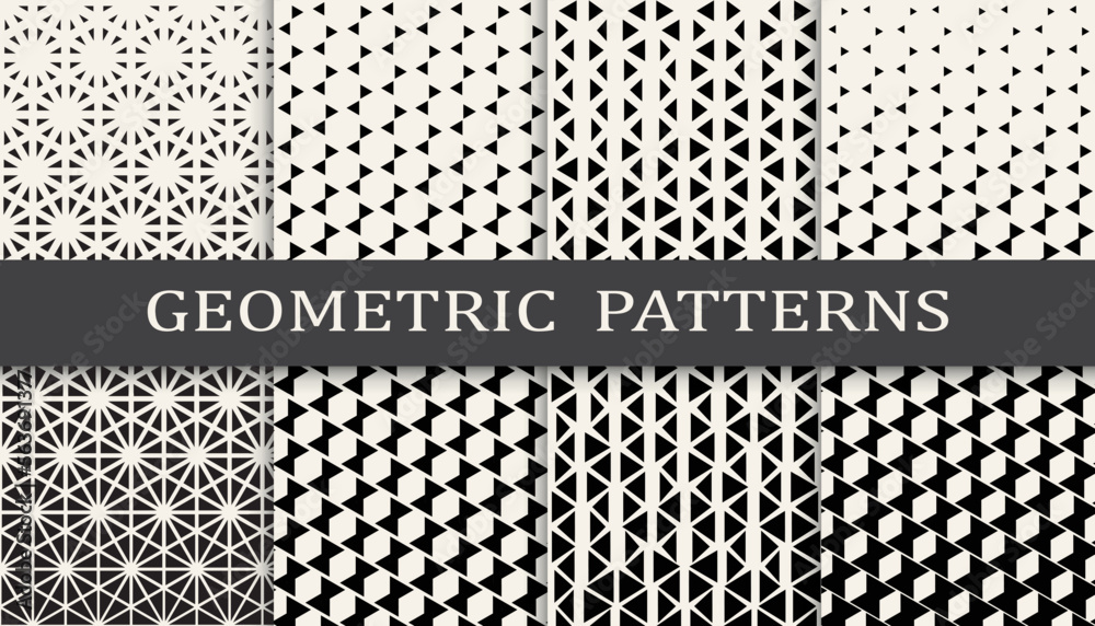 Geometric halftone pattern set