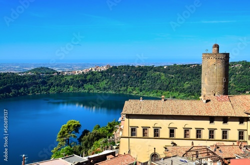 Nemi and the lake, a characteristic village in Italy