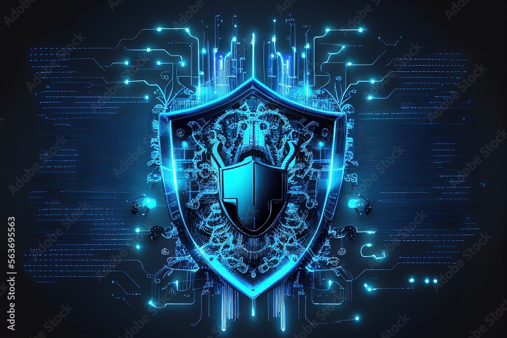 Fototapeta premium data protection, digitalsecurity, computer, internet, antivirus, hacker, cracker, Quantum Encryption,conceptual illustration,generated by ai