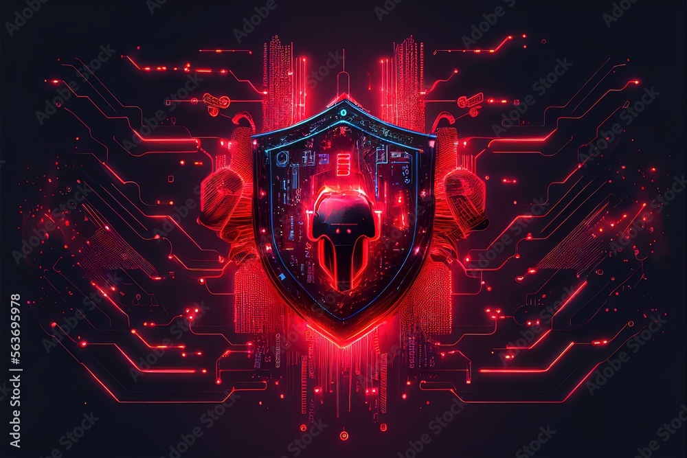 Fototapeta premium data protection, digitalsecurity, computer, internet, antivirus, hacker, cracker, Quantum Encryption,conceptual illustration,generated by ai