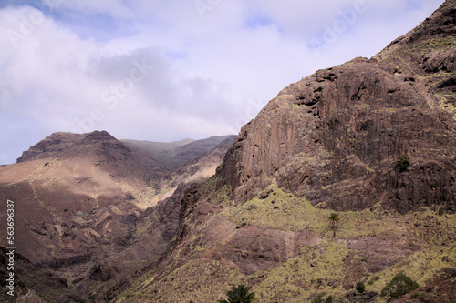 Gran Canaria, landscape in the south west of the island, hiking route in La Aldea de San Nicolas municipality