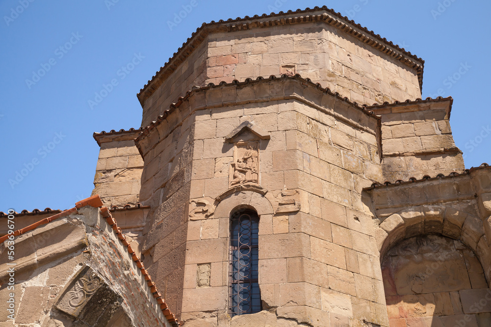 Georgia, Jvari Monastery exterior on a sunny day