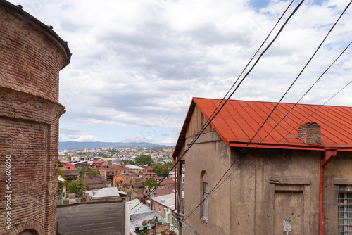 Tbilisi, Georgia. Outdoor photo with old residential houses