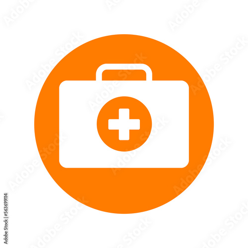 orange medical box icon