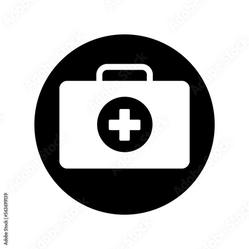 black medical box icon
