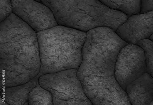 Cracked Basalt Texture in Monochrome