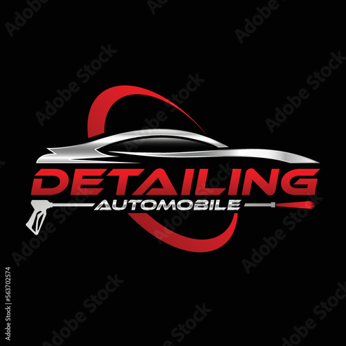 Detailing automobile logo design template