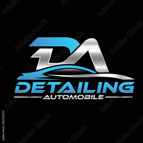 DA Detailing automobile logo design template