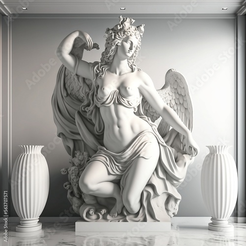 Marble Statue of a Greek God Aphrodite  photo