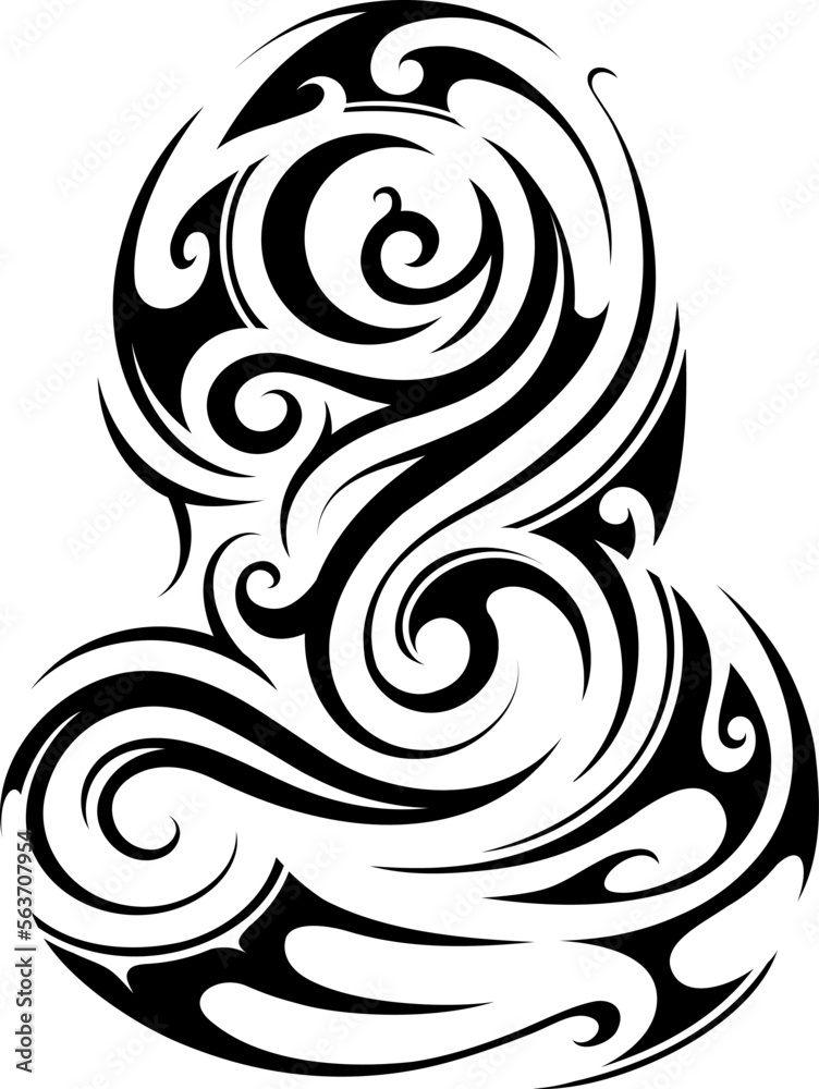 Tribal tattoo design. Good for print designs and stickers Tribal tattoo design. Good for print designs and stickers