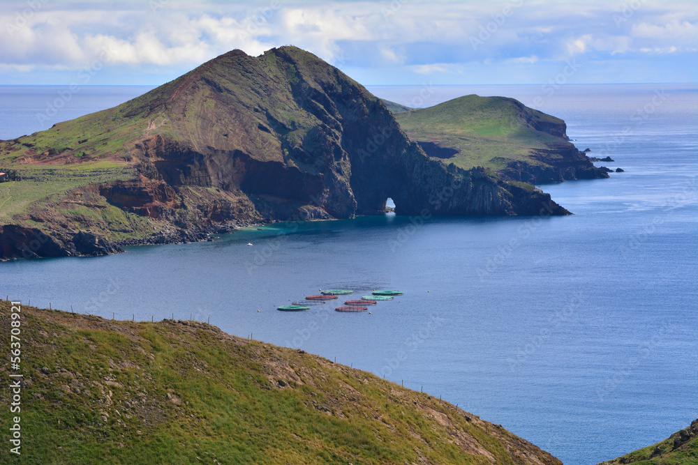 Point of Saint Lawrence -Portugese island of Madeira. Fish farm Point of Saint Lawrence -Portugese island of Madeira. Fish farm