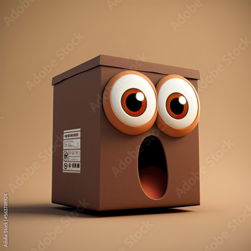 Cute Cartoon Delivery Box C...