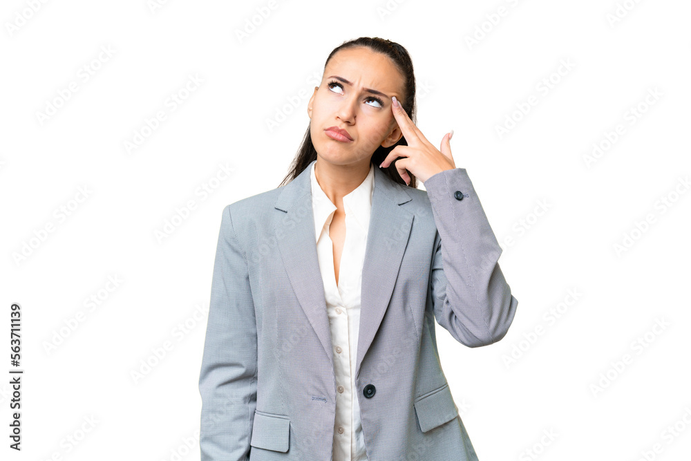 Young Arabian woman over isolated chroma key background with problems making suicide gesture Young Arabian woman over isolated chroma key background with problems making suicide gesture