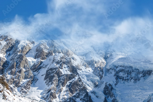 Clouds around the Nanga Parbat well know as the Killer mountain in the Himalaya range in the Pakistan © Hussain