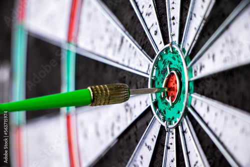 Dartboard with arrows.Darts game.Successful game.National English game.Target.