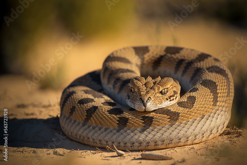 rattlesnake curled up ready to attack