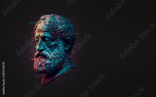 Sculpture portrait of Aristotle