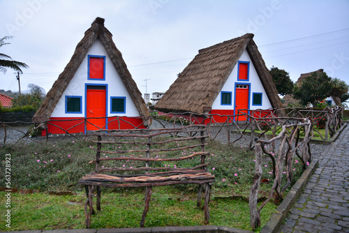 Santana - traditional houses of Madeira, made of straw