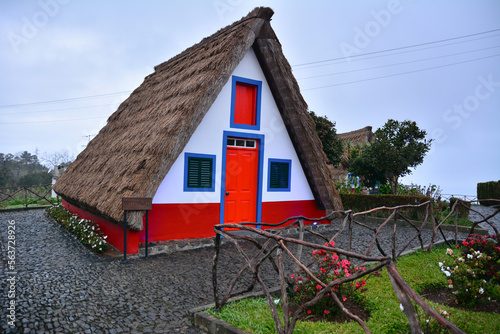 Santana - traditional houses of Madeira, made of straw