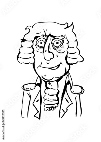 George Washington - cartoon, caricature