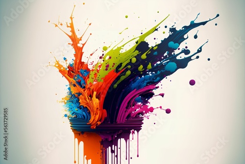 Multicolor spray of paint