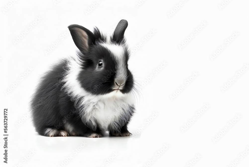 A Cute black and White bunny 