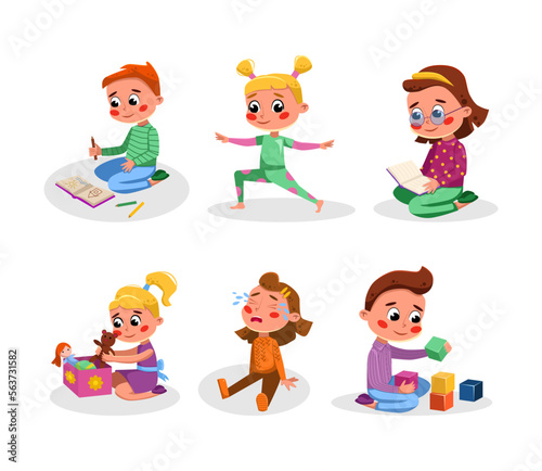Bad and Good Kids Behavior and Habits Vector Set