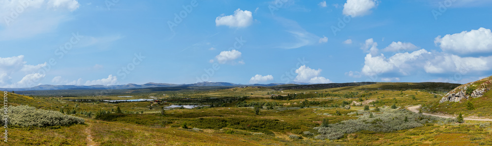 panorama of the landscape along mountain platuea peer gynt vegen panorama of the landscape along mountain platuea peer gynt vegen