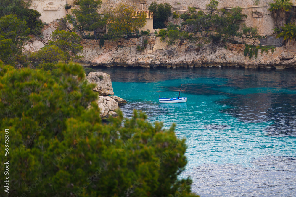 view of turquoise bay in Mallorca