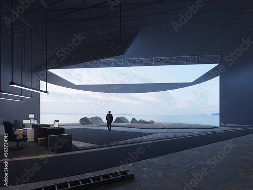 Schilderij op canvas Virtual production LED volume