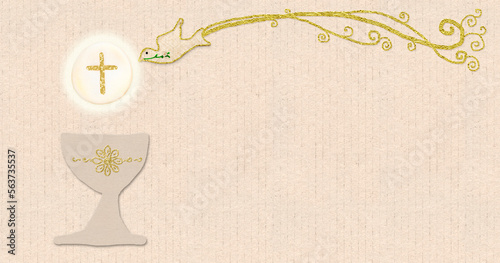 First holy communion invitation card.