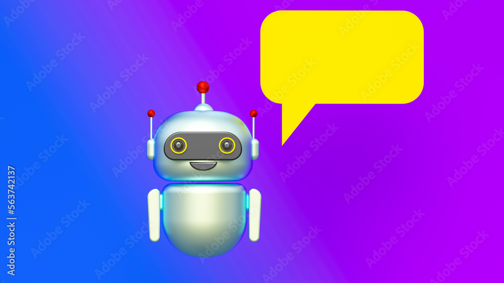 robot with speech bubble