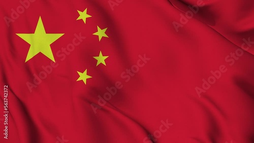 Realistic 3D Flag Of China