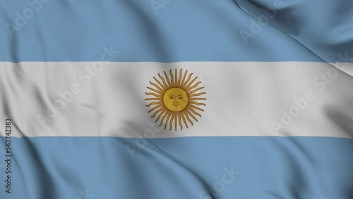 Realistic 3D Flag of Argentina