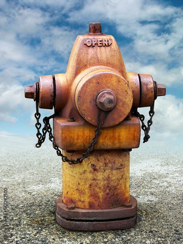 Old Fire Hydrant isolated from Background