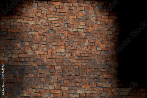 old rustic brick wall generated with artificial intelligence